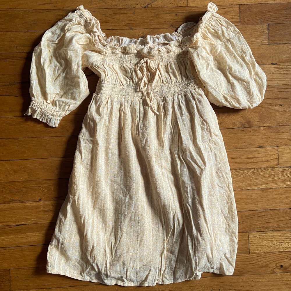 AE Smocked Corset Puff Sleeve Mini Dress